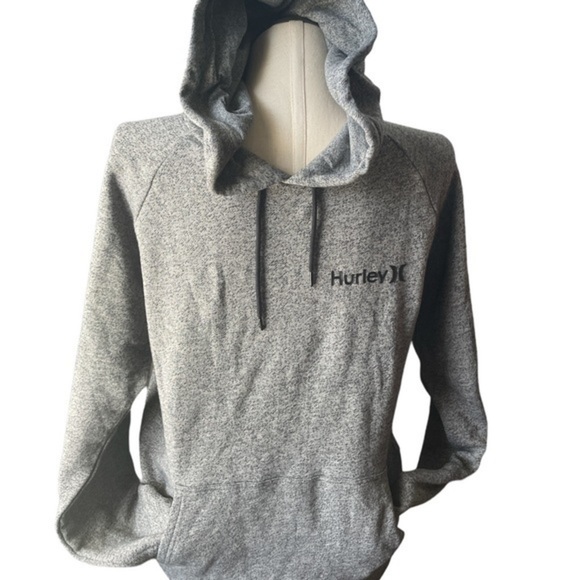 Hurley Mens sweatshirt Gray long sleeve action pullover nwt pouch Sz medium - Picture 7 of 7
